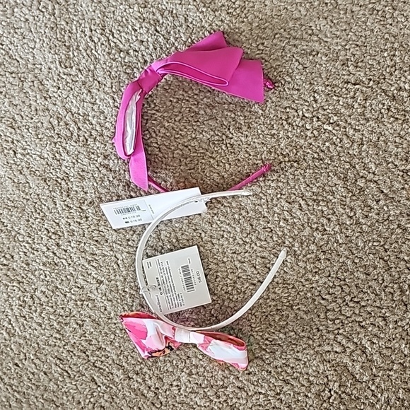 Janie and Jack girls pink bow headband bundle - Picture 2 of 5